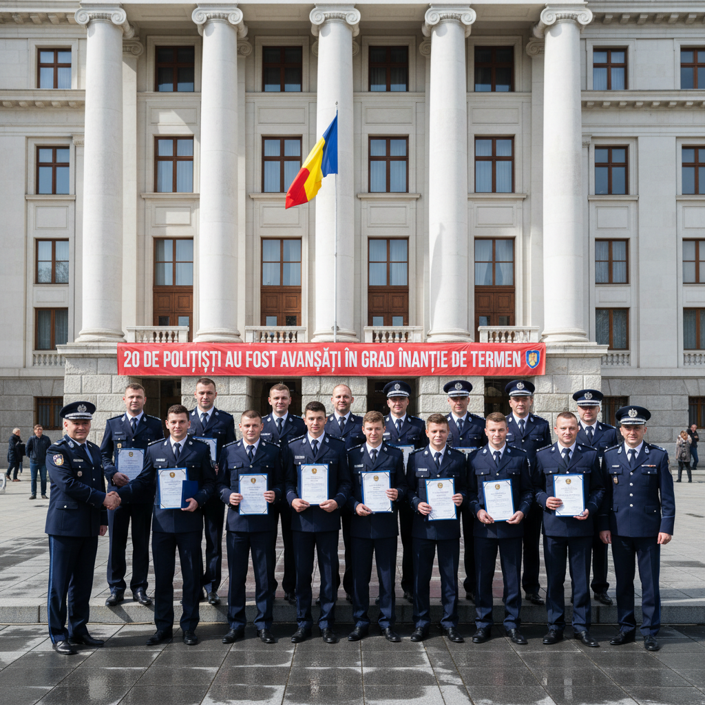 20 de polițiști locali avansați înainte de termen în grad