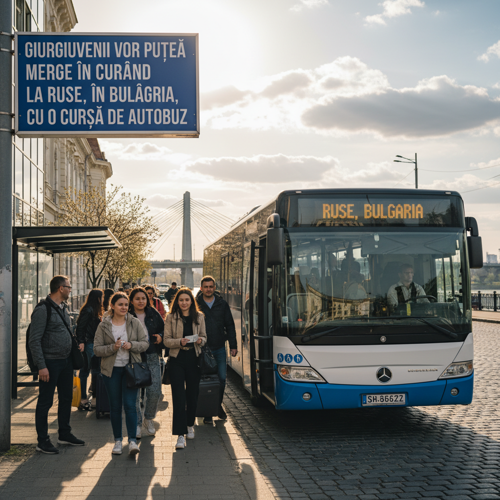 Giurgiuvenii vor avea în curând o nouă cursă de autobuz directă spre Ruse, Bulgaria
