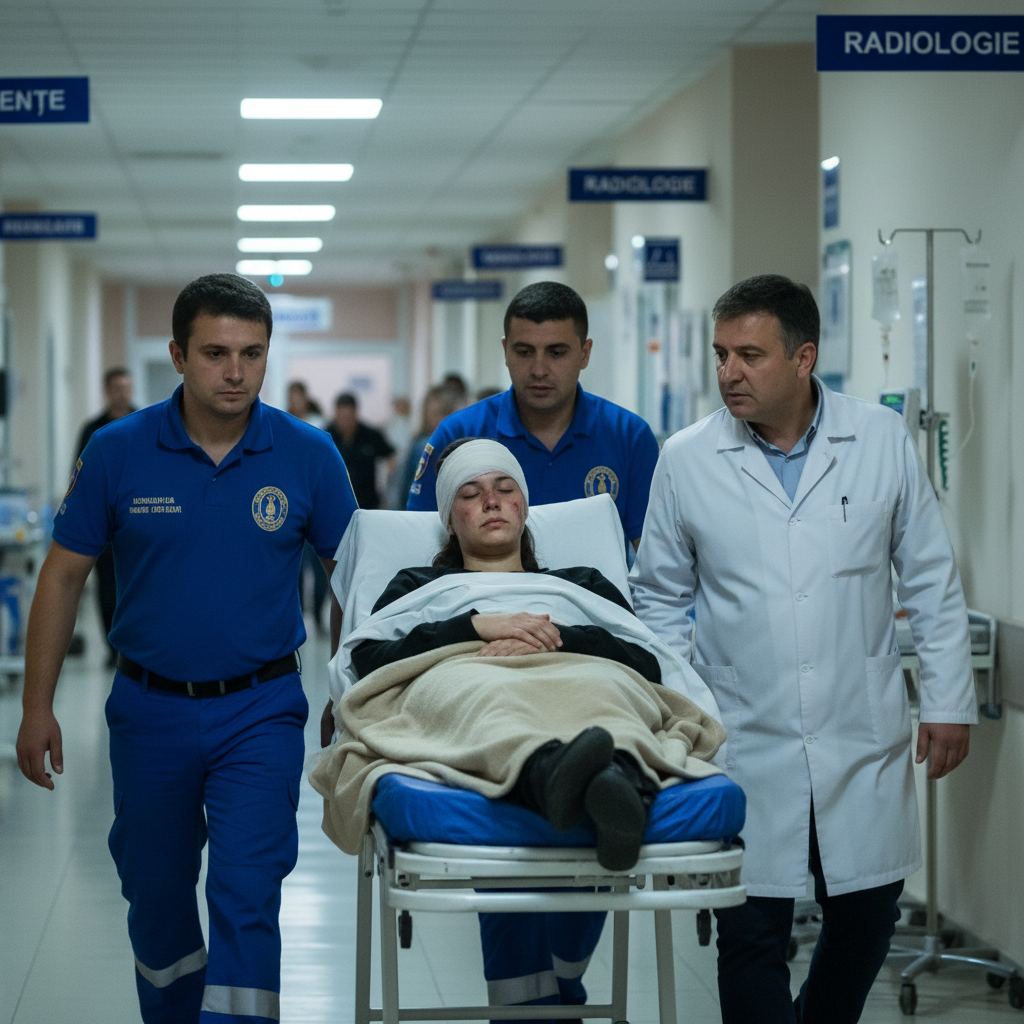 o tânără de 19 ani a fost dusă de urgență la spital în noaptea trecută