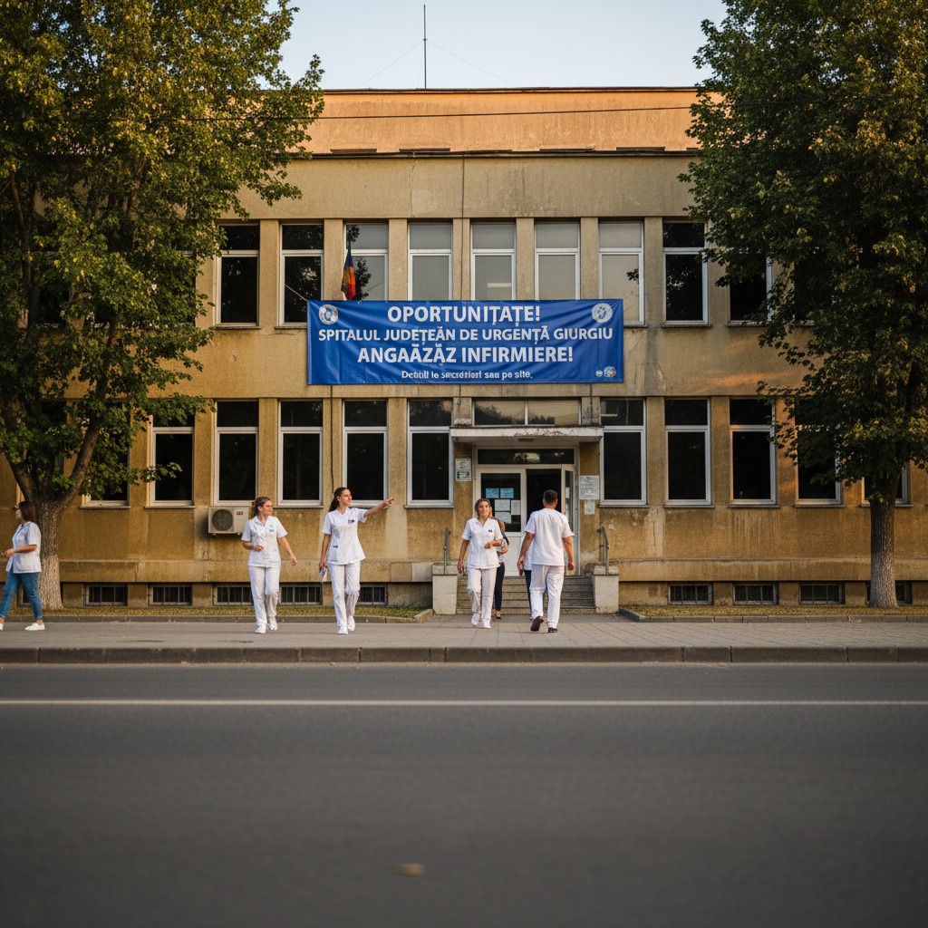 Spitalul Județean de Urgență Giurgiu angajează INFIRMIERE – Oportunitate de job locală!