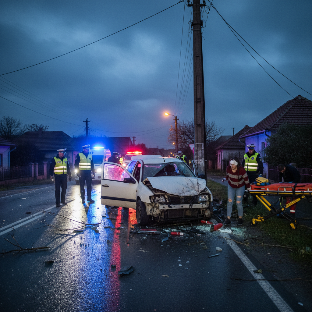 Tânără de 19 ani transportată de urgență la spital